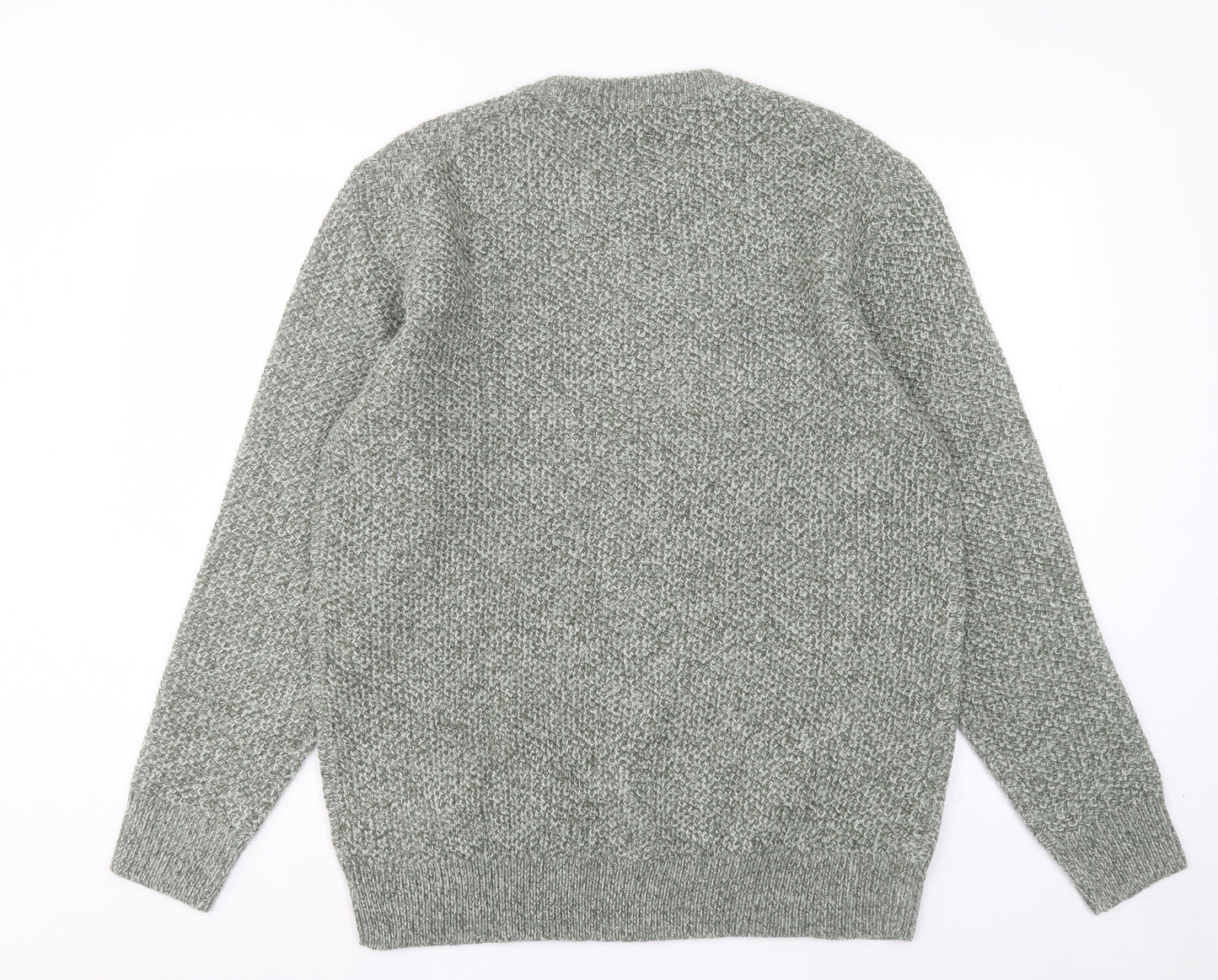 NEXT Mens Green Crew Neck Acrylic Pullover Jumper Size XL