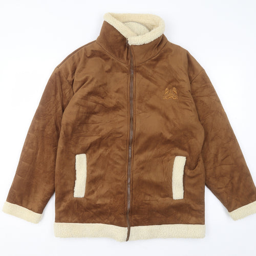 Greenwoods Mens Brown Jacket Size XS Zip