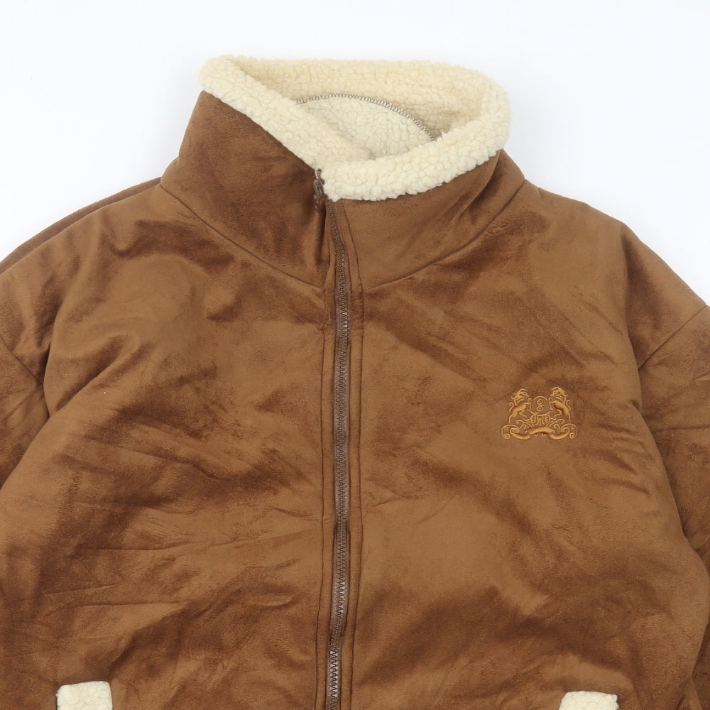 Greenwoods Mens Brown Jacket Size XS Zip