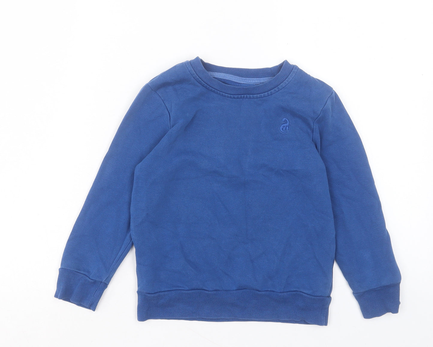 George Boys Blue Cotton Pullover Sweatshirt Size 4-5 Years Pullover