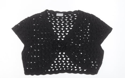 Front view of Per Una women’s v-neck acrylic cardigan jumper, size L
