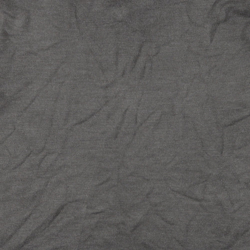 George Womens Grey V-Neck Acrylic Pullover Jumper Size L