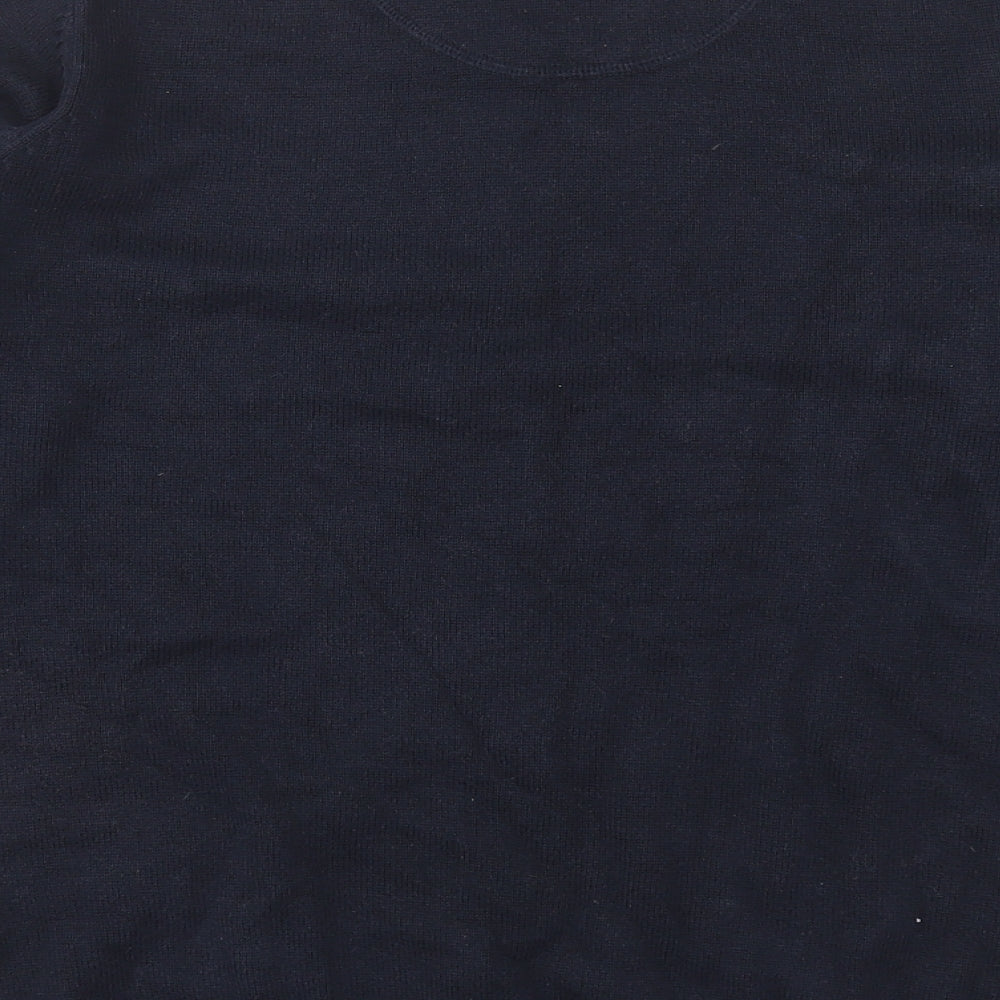Marks and Spencer Mens Blue Crew Neck Cotton Pullover Jumper Size M