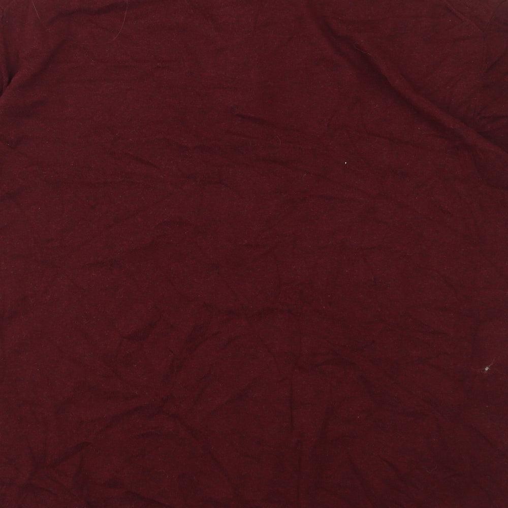 Marks and Spencer Mens Red Cotton Polo Size 3XL Collared Button
