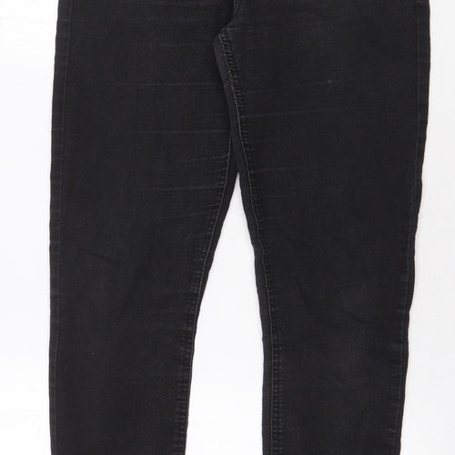 Select Womens Black Cotton Skinny Jeans Size 10 L27 in Regular Zip