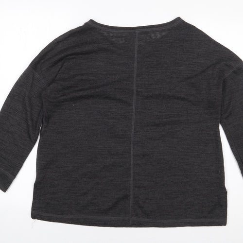 NEXT Womens Grey Polyester Basic Blouse Size 12 Round Neck