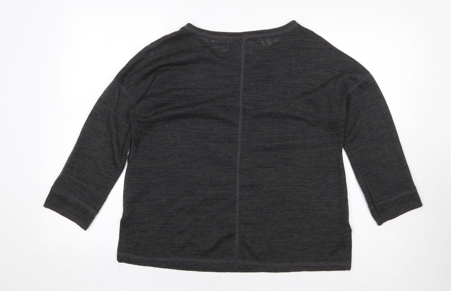 NEXT Womens Grey Polyester Basic Blouse Size 12 Round Neck