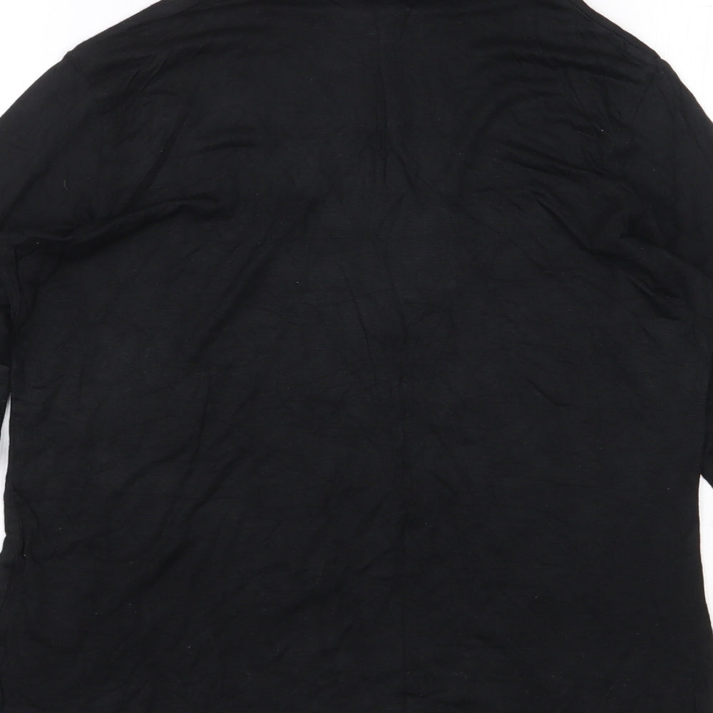 Store Twenty One Womens Black Viscose Basic T-Shirt Size S Roll Neck