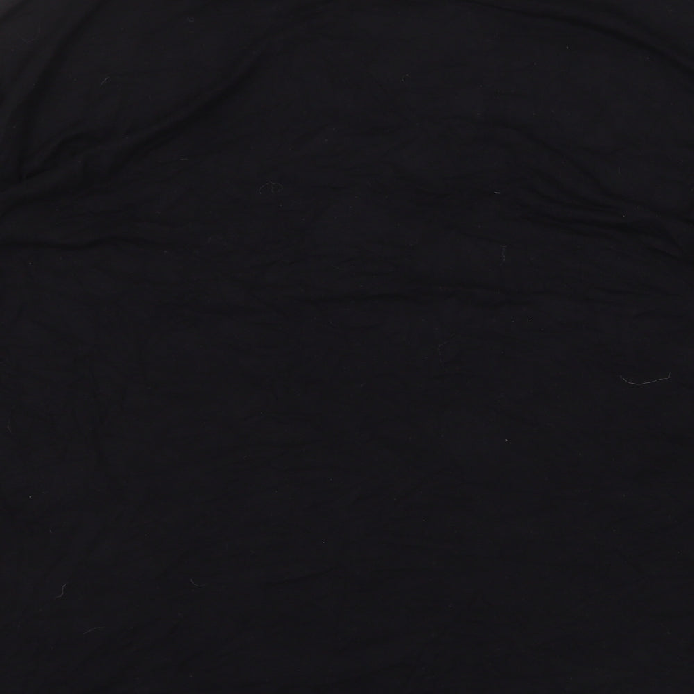 F&F Womens Black Viscose Basic T-Shirt Size 14 Round Neck