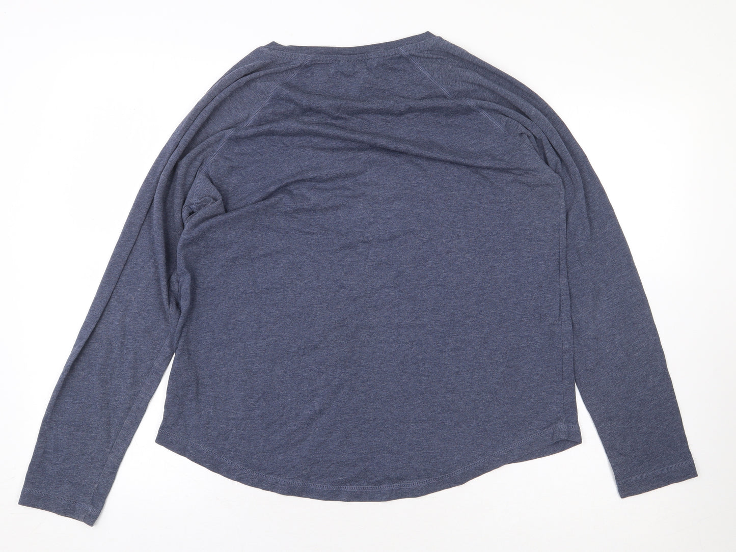 NEXT Womens Blue Cotton Basic T-Shirt Size 14 Round Neck - Star