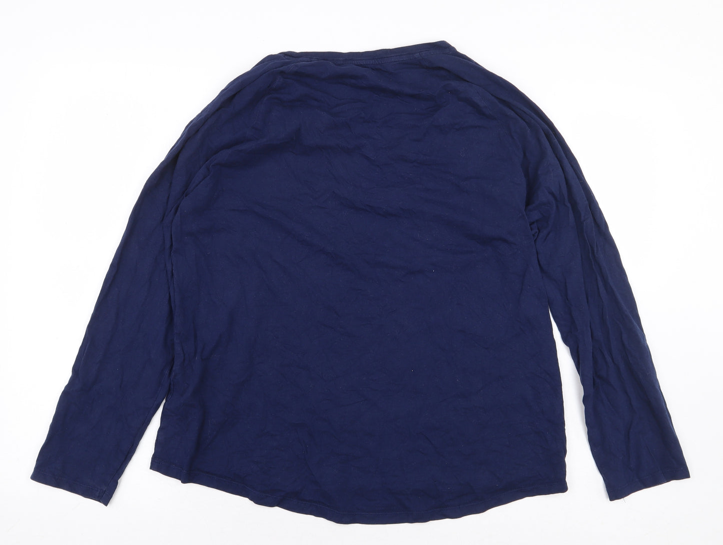 TU Womens Blue 100% Cotton Basic T-Shirt Size 16 Round Neck - Christmas Dogs