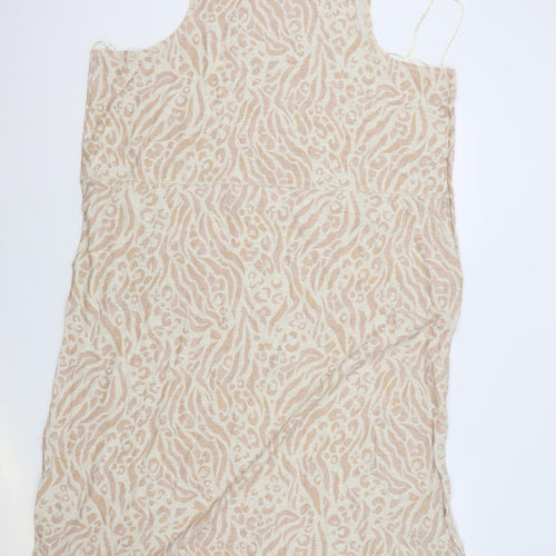 The Lounge Edit Womens Pink Animal Print Cotton Shift Size 24 Round Neck Pullover