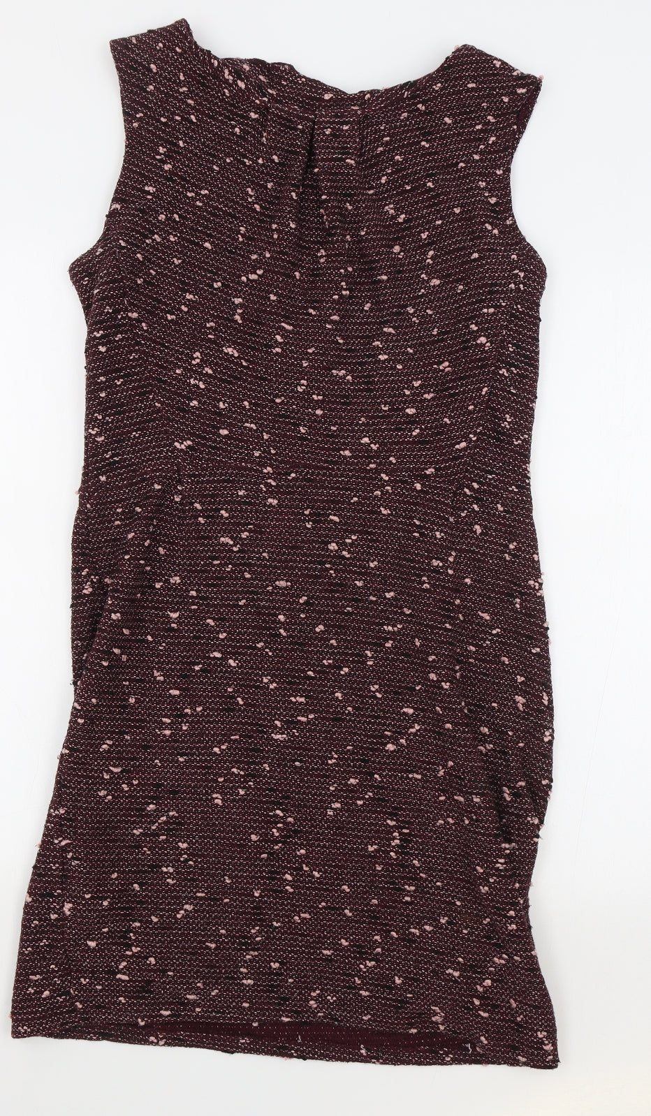 Therapy Womens Red Cotton A-Line Size 14 Boat Neck Zip