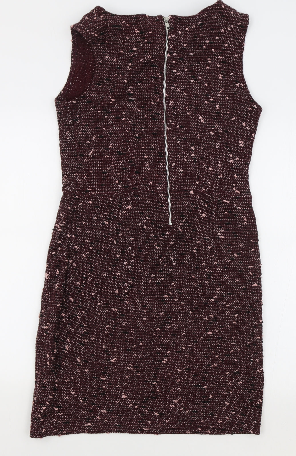 Therapy Womens Red Cotton A-Line Size 14 Boat Neck Zip