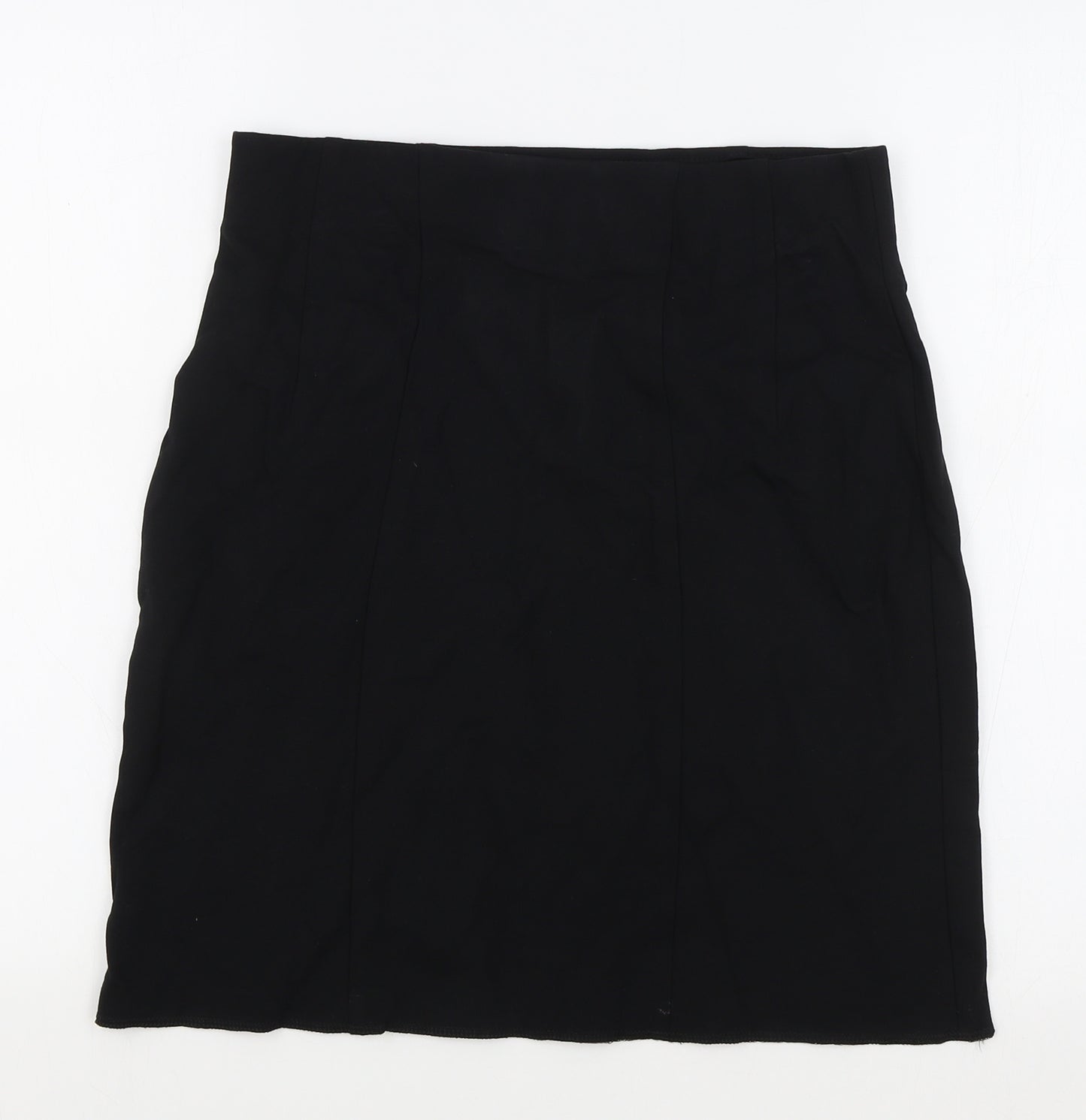 Marks and Spencer Womens Black Viscose A-Line Skirt Size 12
