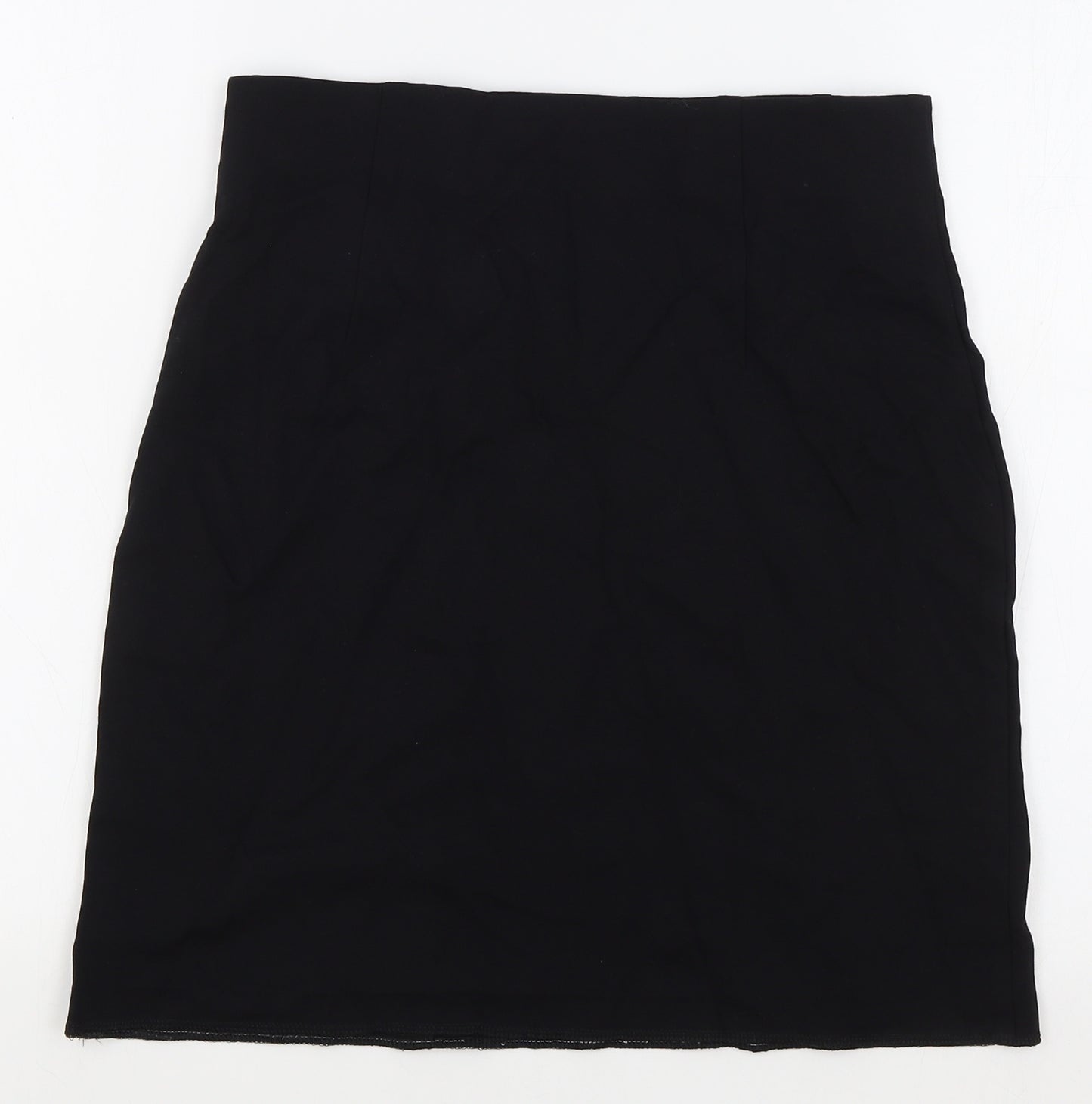 Marks and Spencer Womens Black Viscose A-Line Skirt Size 12