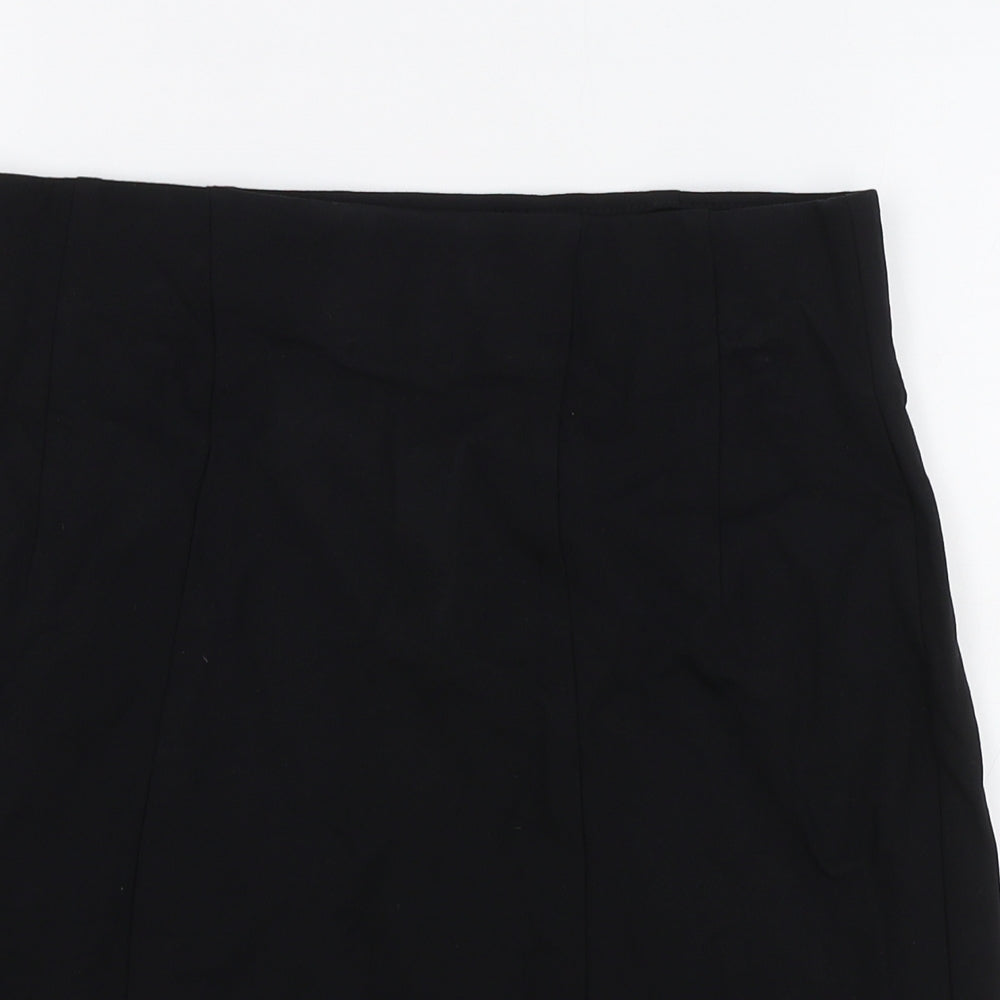 Marks and Spencer Womens Black Viscose A-Line Skirt Size 12