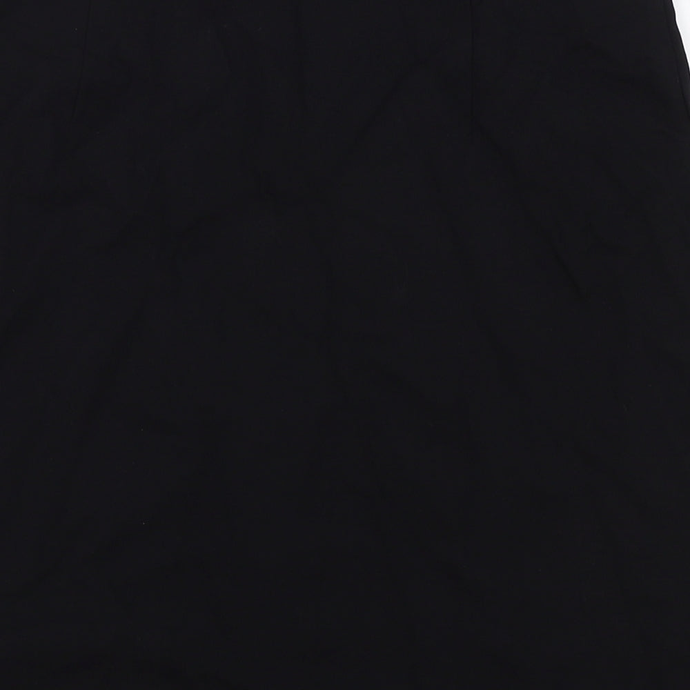Marks and Spencer Womens Black Viscose A-Line Skirt Size 12