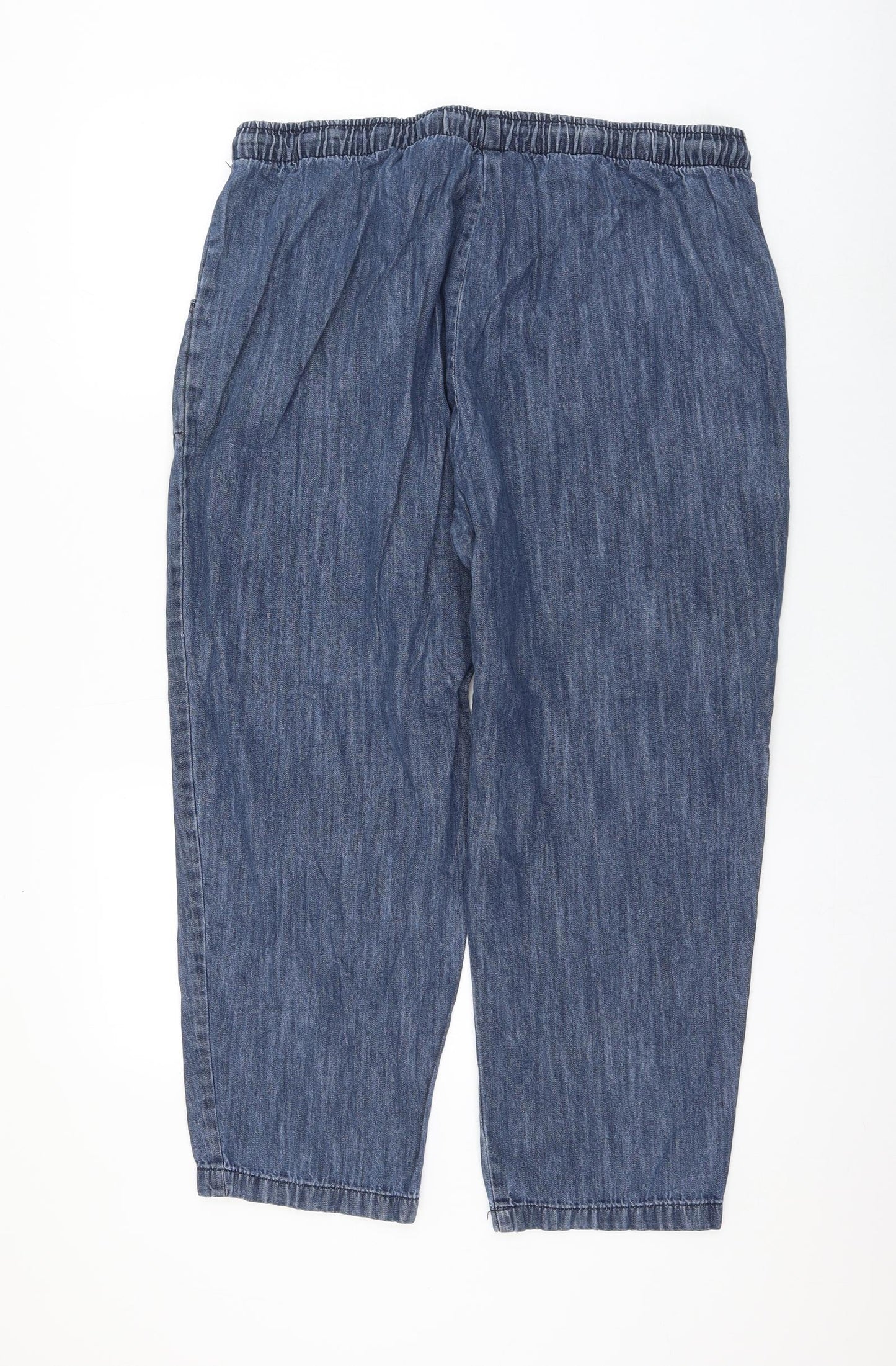 Julipa Womens Blue Polyester Tapered Jeans Size 36 in L25 in Regular Drawstring