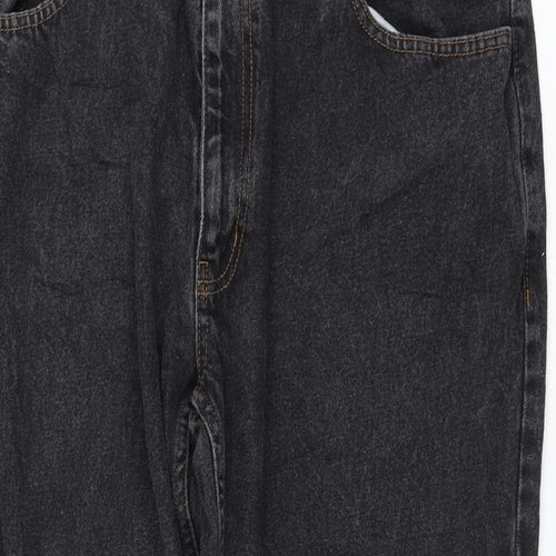 George Womens Black Cotton Straight Jeans Size 40 in L30 in Regular Zip