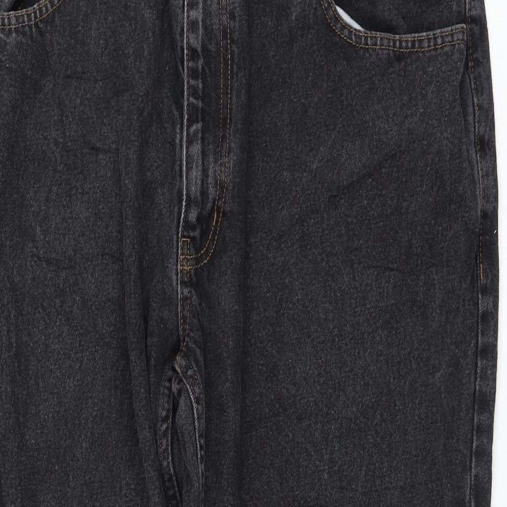 George Womens Black Cotton Straight Jeans Size 40 in L30 in Regular Zip