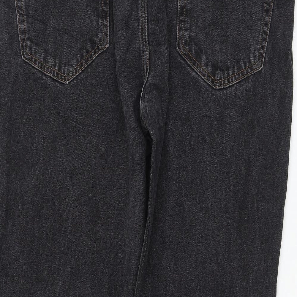 George Womens Black Cotton Straight Jeans Size 40 in L30 in Regular Zip