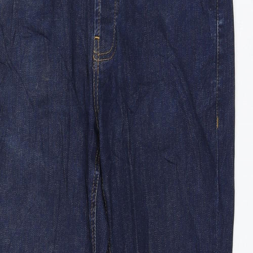 Primark Womens Blue Cotton Straight Jeans Size 28 in L30 in Regular Zip