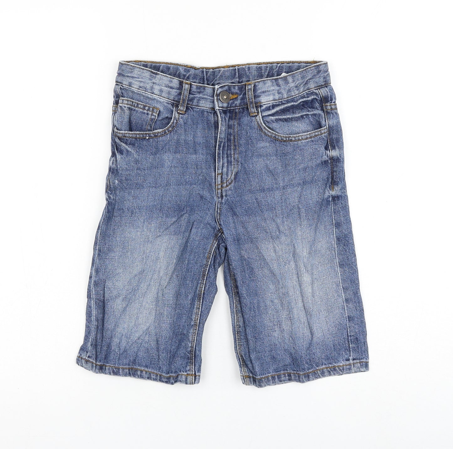 Zara Boys Blue Cotton Bermuda Shorts Size 9 Years Regular Zip