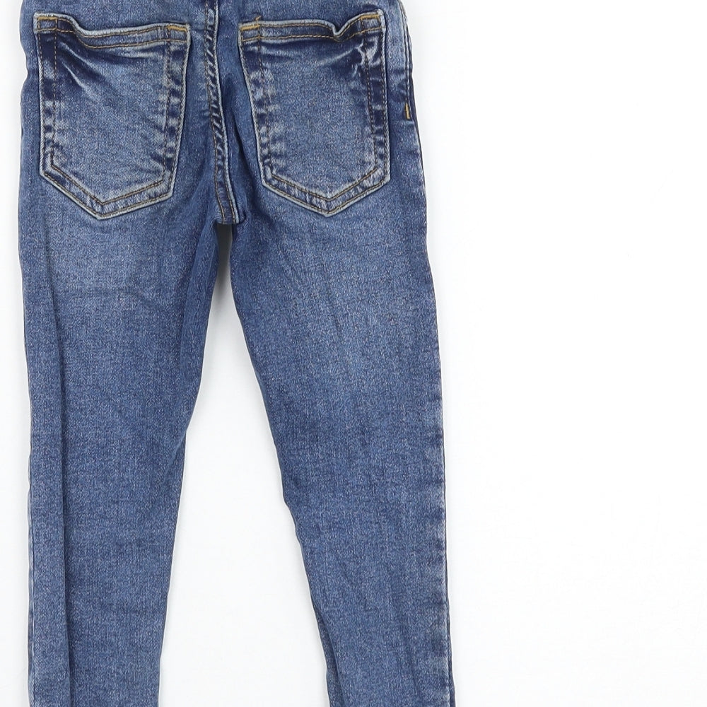 Primark Boys Blue Polyester Skinny Jeans Size 2-3 Years Regular Zip