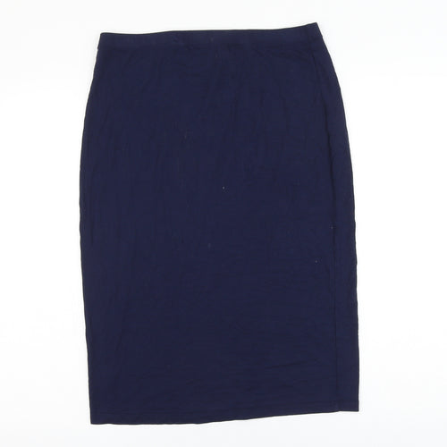 Capsule Womens Blue Polyester Straight & Pencil Skirt Size 30 in