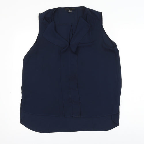 Atmosphere Womens Blue Polyester Basic Blouse Size 16 V-Neck