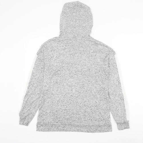 Papaya Womens Grey Viscose Pullover Hoodie Size 10 Pullover