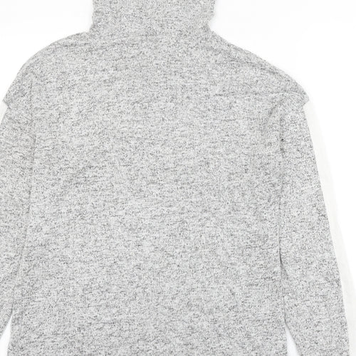 Papaya Womens Grey Viscose Pullover Hoodie Size 10 Pullover