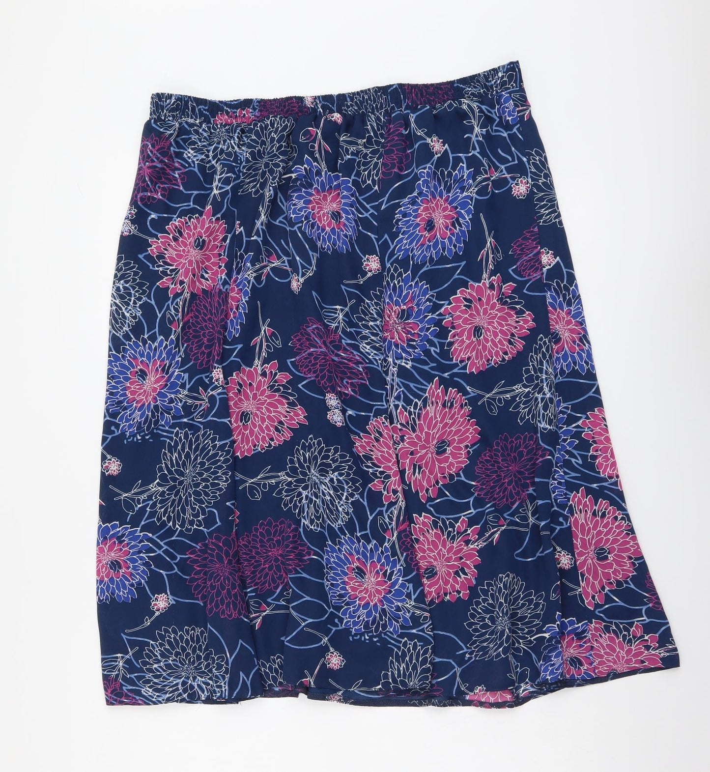 Honor Millburn Womens Multicoloured Floral Polyester A-Line Skirt Size 16