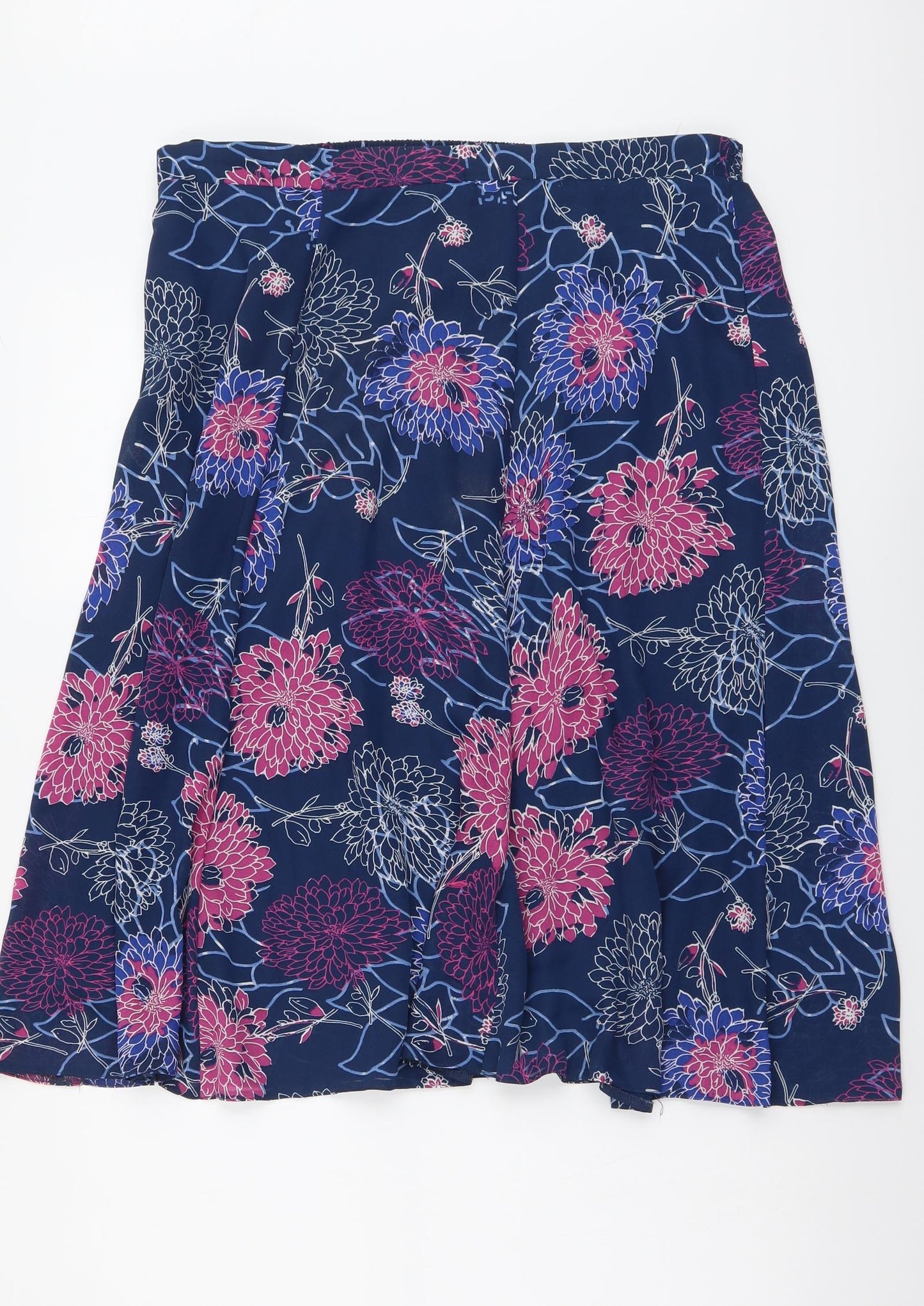 Honor Millburn Womens Multicoloured Floral Polyester A-Line Skirt Size 16