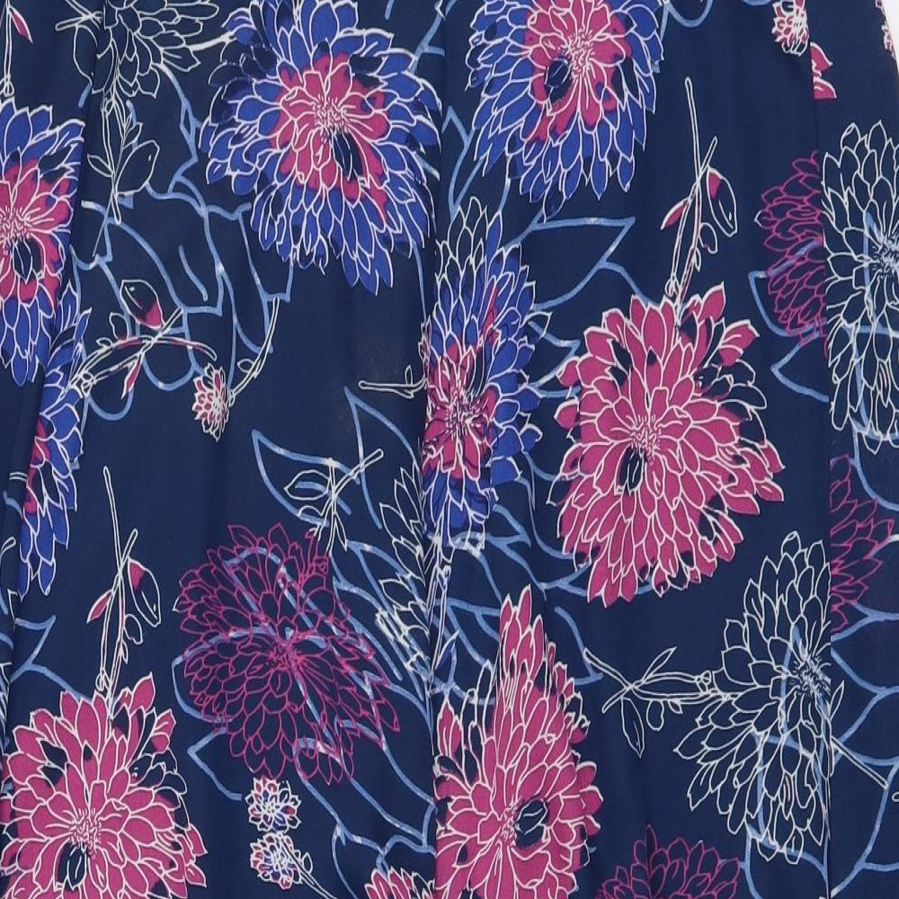 Honor Millburn Womens Multicoloured Floral Polyester A-Line Skirt Size 16