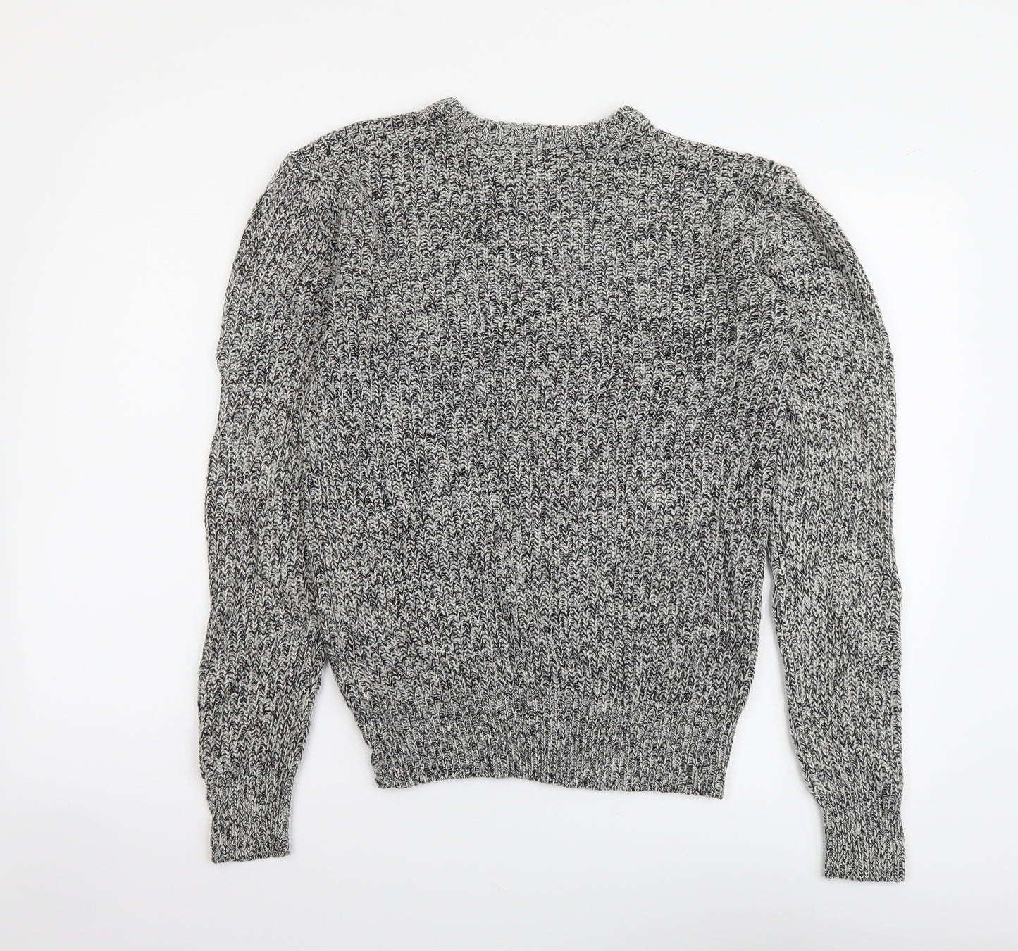 Cedar Wood State Mens Grey Round Neck Acrylic Pullover Jumper Size XS