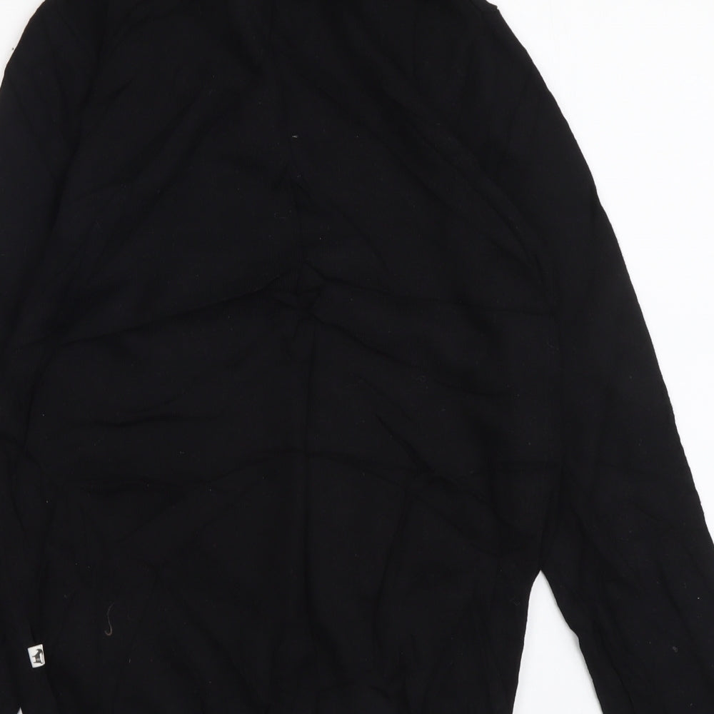 Kite&Cosmic Boys Black Collared Cotton Pullover Jumper Size 11-12 Years Pullover