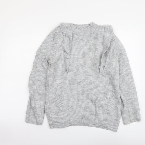 George Womens Green Mock Neck Acrylic Pullover Jumper Size S