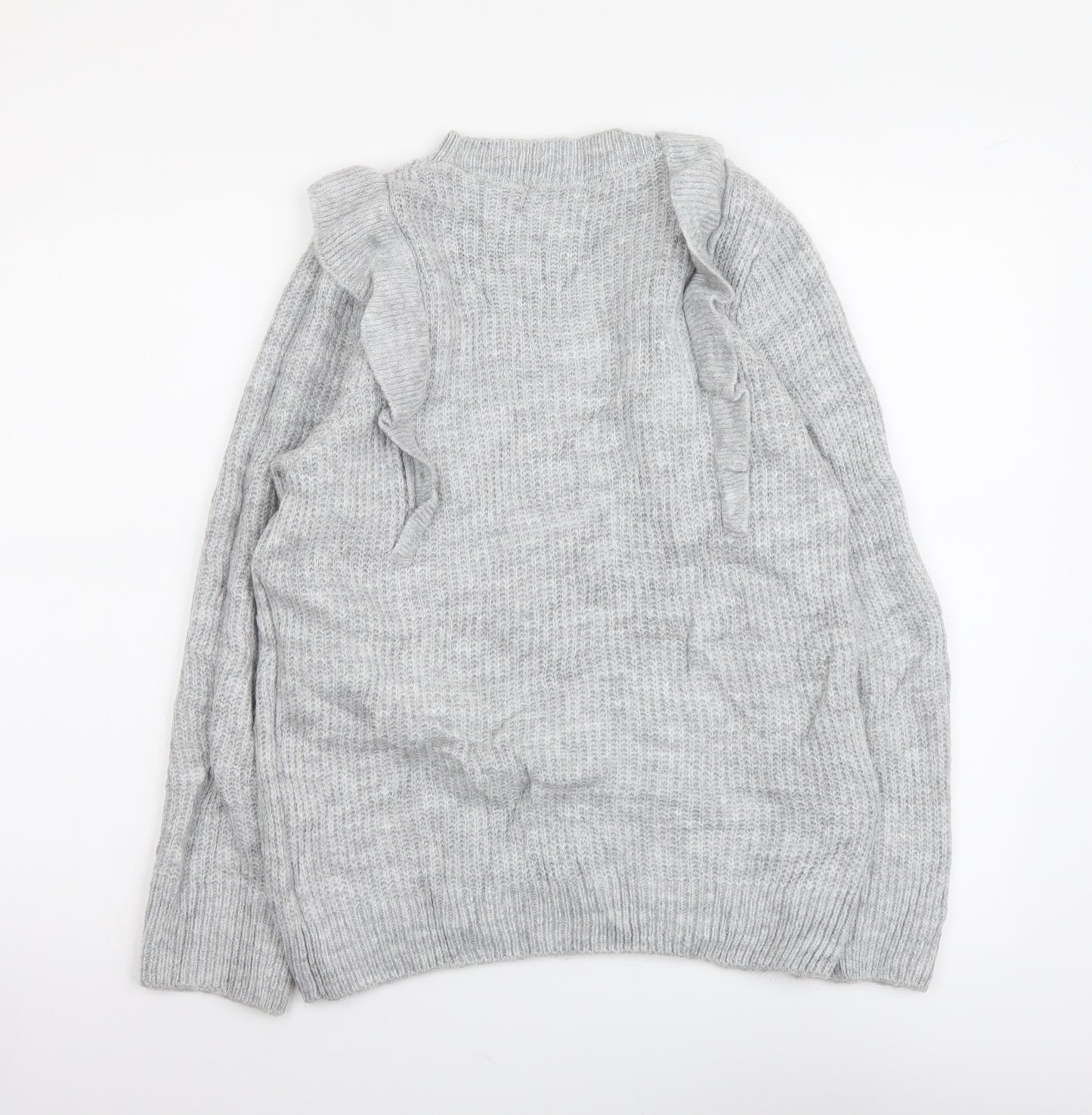 George Womens Green Mock Neck Acrylic Pullover Jumper Size S