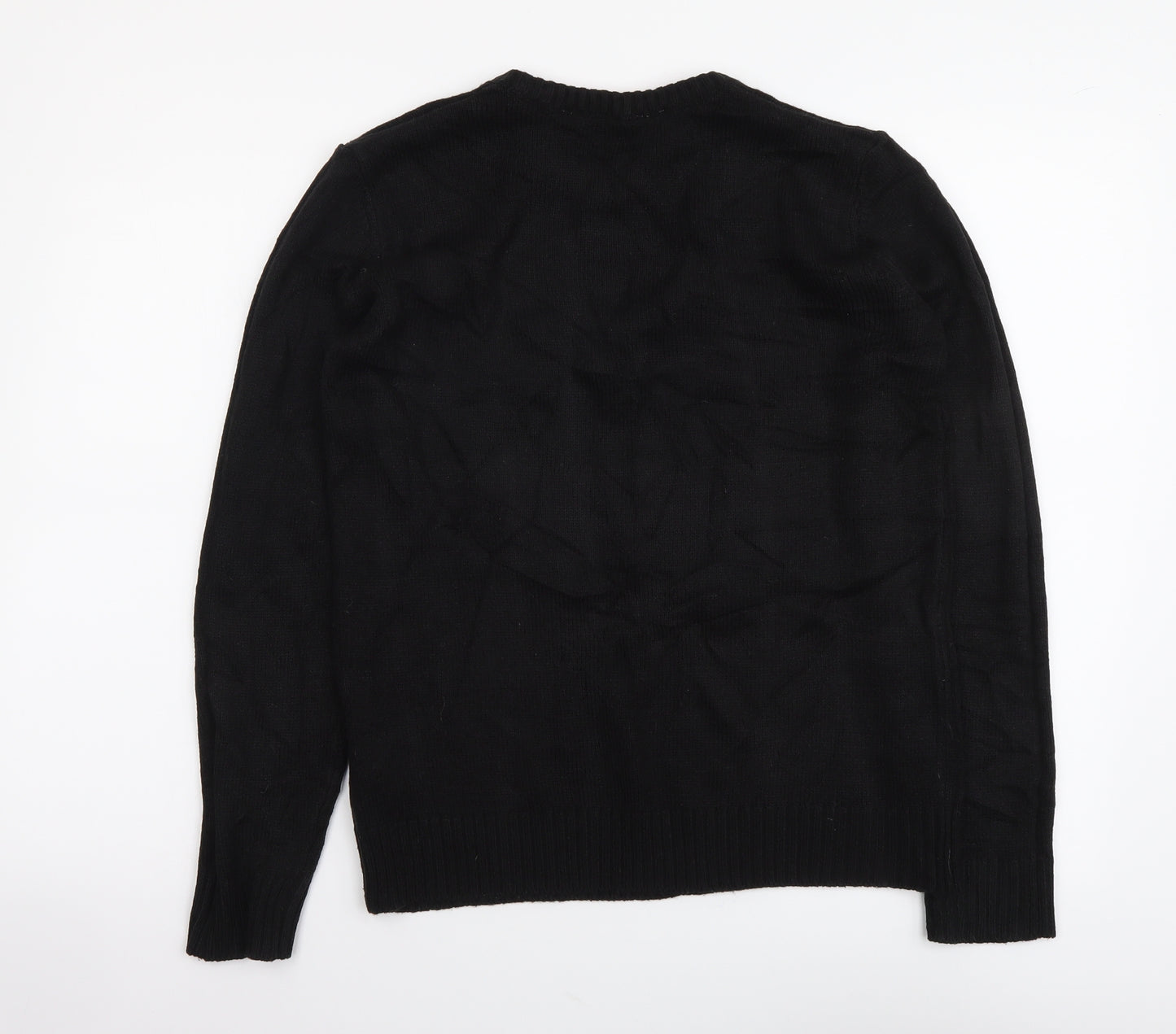 H&M Boys Black Round Neck Acrylic Pullover Jumper Size 12-13 Years Pullover - Dear Santa, I Can Explain