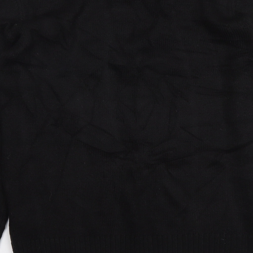 H&M Boys Black Round Neck Acrylic Pullover Jumper Size 12-13 Years Pullover - Dear Santa, I Can Explain