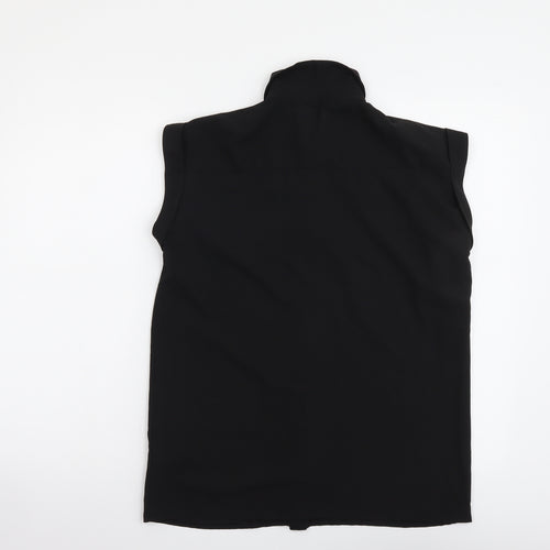 Atmosphere Womens Black Polyester Basic Button-Up Size 10 Collared