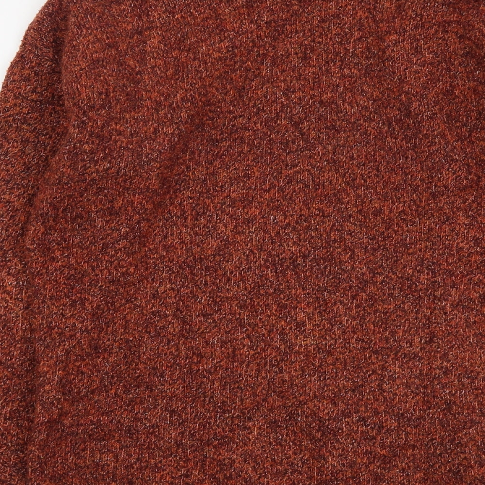Papaya Womens Red V-Neck Polyester Pullover Jumper Size M