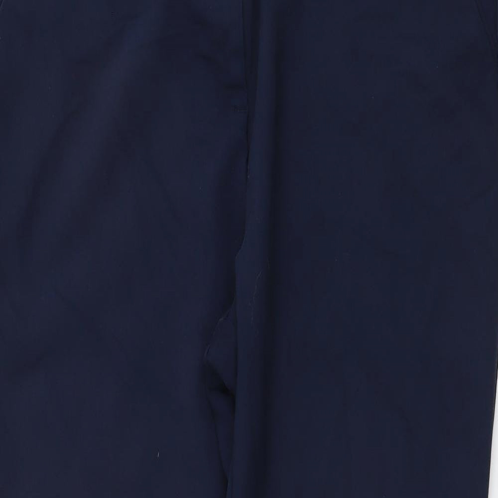 Papaya Womens Blue Cotton Trousers Size 16 L26 in Regular Button