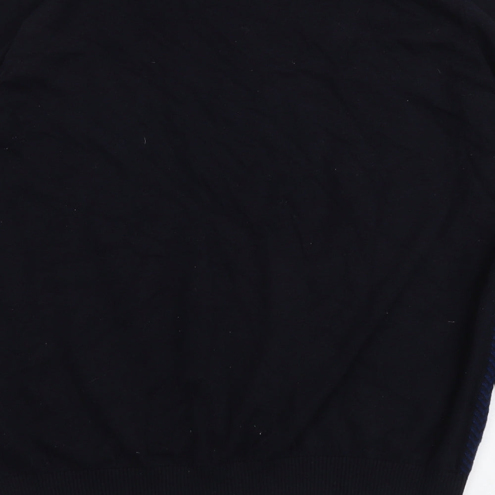 Harvey&Jones Mens Blue V-Neck Cotton Pullover Jumper Size XL
