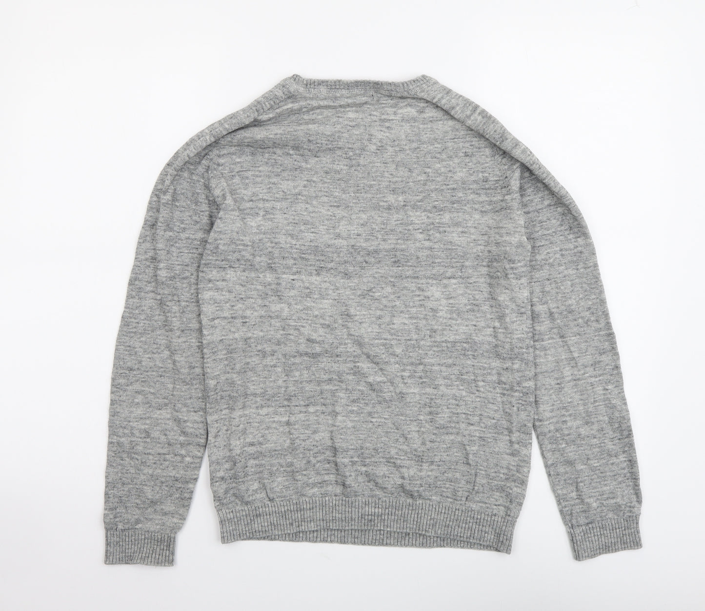 NEXT Boys Grey Round Neck Cotton Pullover Jumper Size 11 Years Pullover