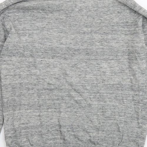NEXT Boys Grey Round Neck Cotton Pullover Jumper Size 11 Years Pullover