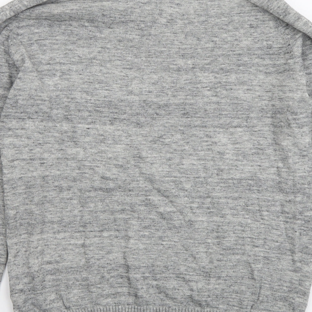 NEXT Boys Grey Round Neck Cotton Pullover Jumper Size 11 Years Pullover