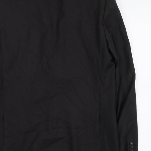 George Mens Black Polyester Jacket Suit Jacket Size M
